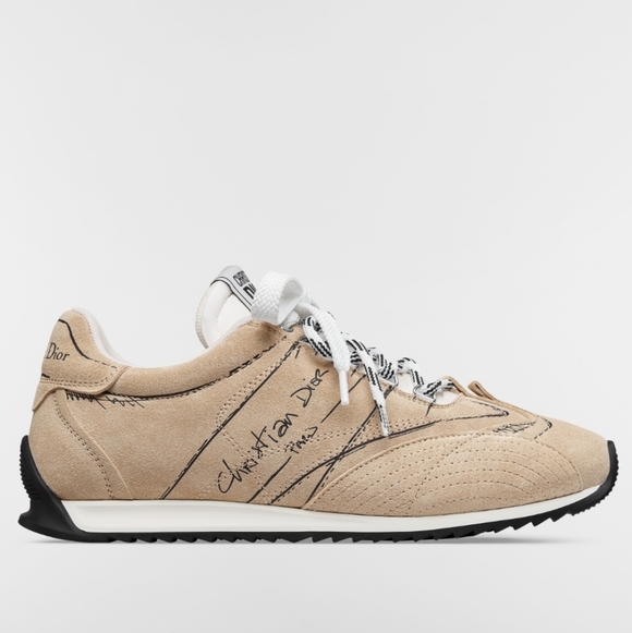 Dior Shoes - Christian Dior D-Sketch Sneaker Nude Pink Suede Calfskin